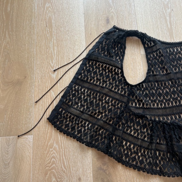 Anthropologie Tiny Crochet Miri Vest Black Over Shirt NWOT - Picture 6 of 12